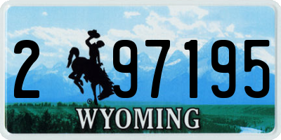 WY license plate 297195