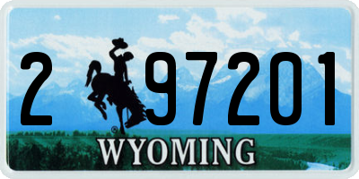 WY license plate 297201
