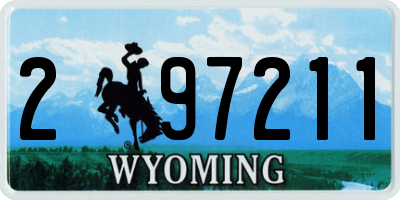 WY license plate 297211