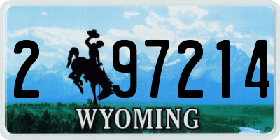 WY license plate 297214