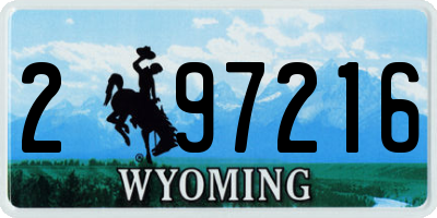 WY license plate 297216