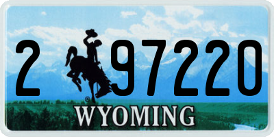 WY license plate 297220