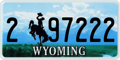 WY license plate 297222
