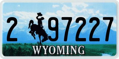WY license plate 297227