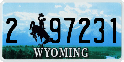WY license plate 297231