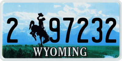 WY license plate 297232