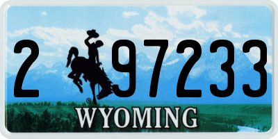 WY license plate 297233