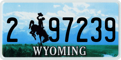 WY license plate 297239