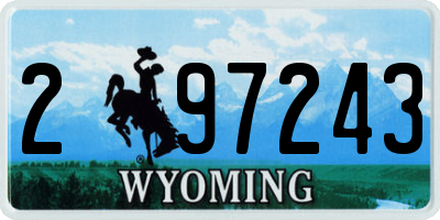 WY license plate 297243