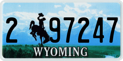 WY license plate 297247