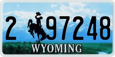 WY license plate 297248