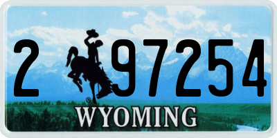 WY license plate 297254