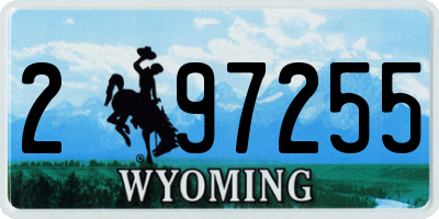WY license plate 297255