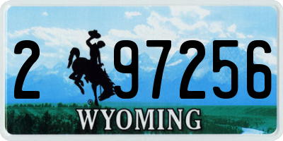 WY license plate 297256