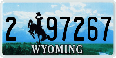WY license plate 297267