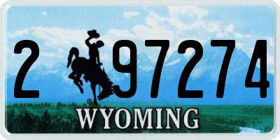 WY license plate 297274