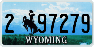 WY license plate 297279