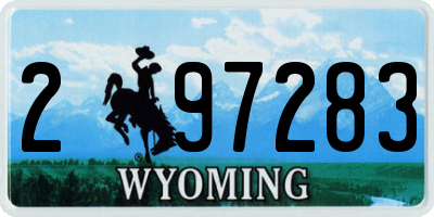 WY license plate 297283