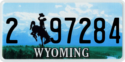 WY license plate 297284