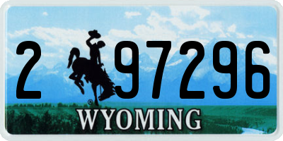 WY license plate 297296