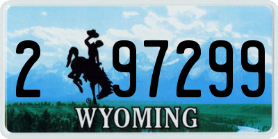 WY license plate 297299