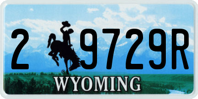 WY license plate 29729R