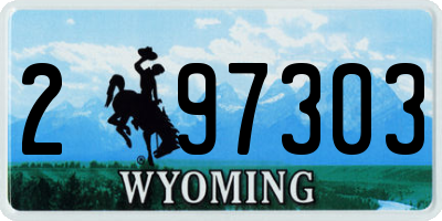 WY license plate 297303