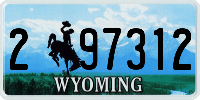 WY license plate 297312