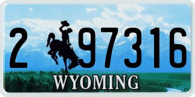 WY license plate 297316