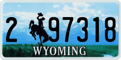 WY license plate 297318