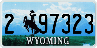 WY license plate 297323