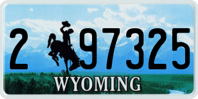WY license plate 297325