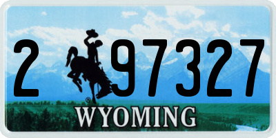 WY license plate 297327
