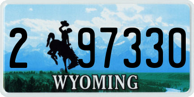 WY license plate 297330
