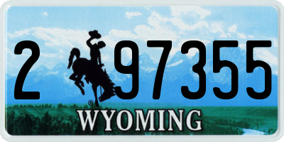 WY license plate 297355