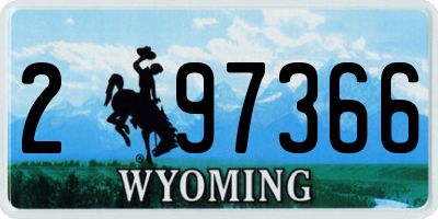 WY license plate 297366
