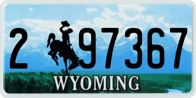 WY license plate 297367