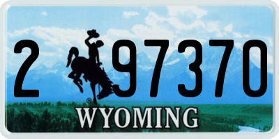 WY license plate 297370