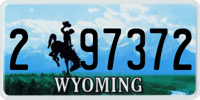 WY license plate 297372