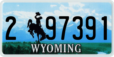 WY license plate 297391