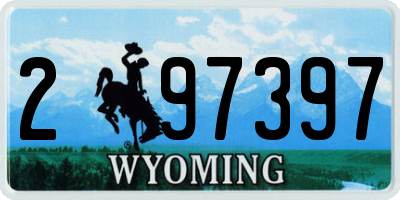 WY license plate 297397