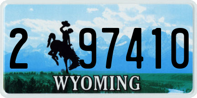 WY license plate 297410