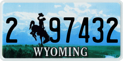 WY license plate 297432