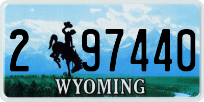 WY license plate 297440