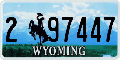 WY license plate 297447
