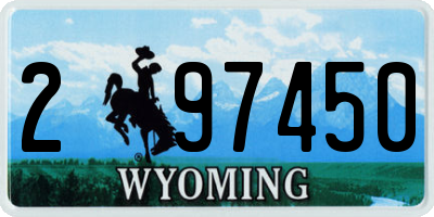 WY license plate 297450