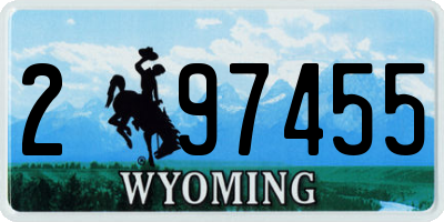 WY license plate 297455