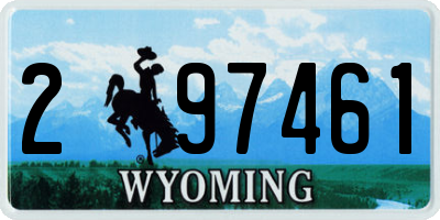 WY license plate 297461