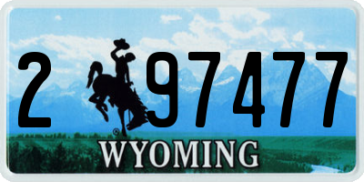 WY license plate 297477