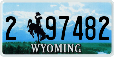 WY license plate 297482